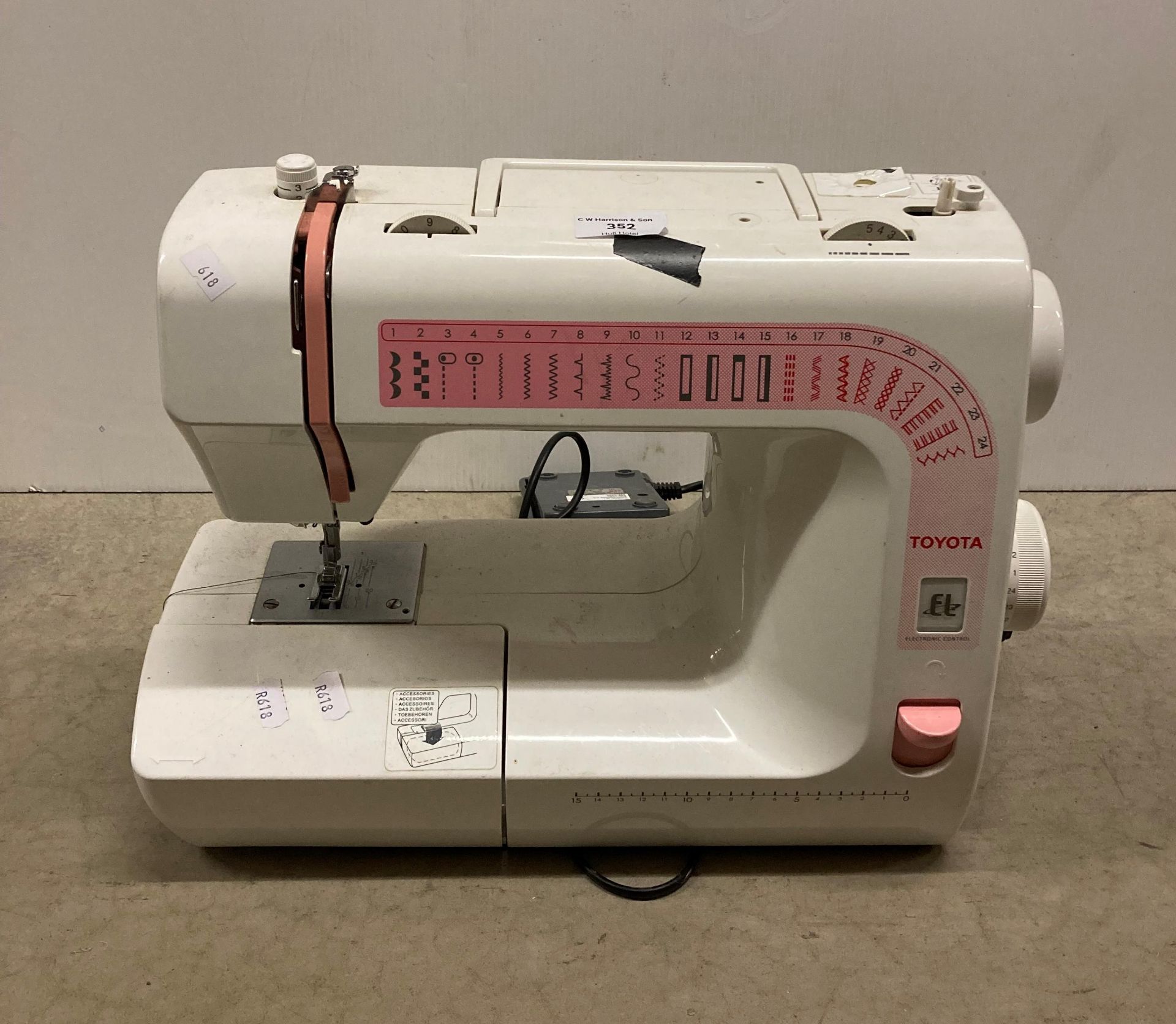 Toyota electric foot-operated sewing machine,