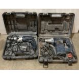 A Wickes 1050w hammer drill (240v) in case and a Wickes WPHD 1020 (240v) SDS hammer/chisel drill