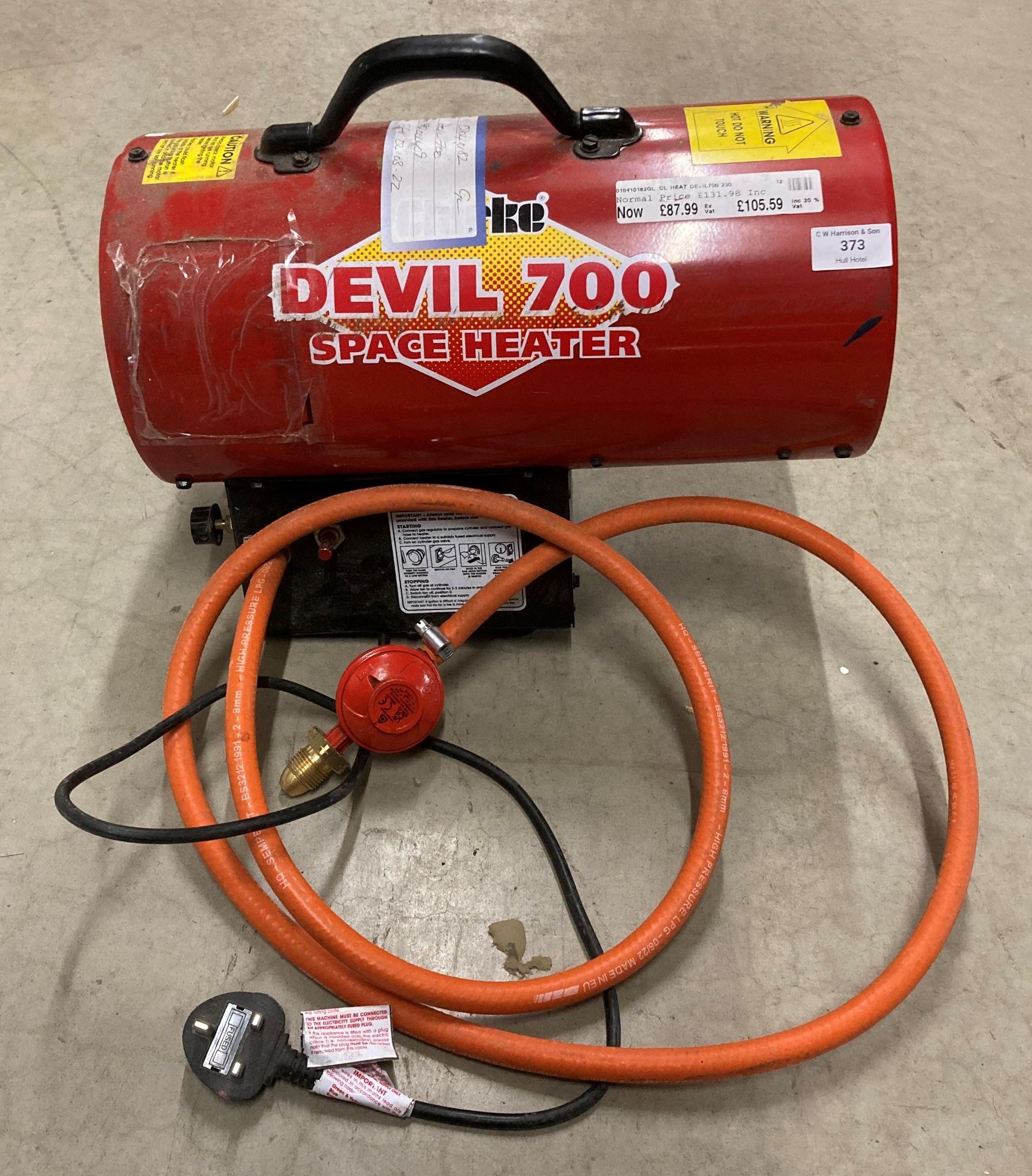 Clarke Devil 700 space heater (saleroom location: P13-2)