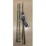 Two vintage rods - one Rodcraft 12" Match Mark II 3-piece (with bag) and a 3-piece Super Flex with