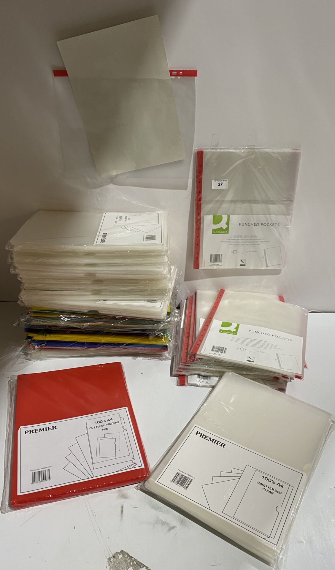 1000 assorted colour A4 cut flush folders,