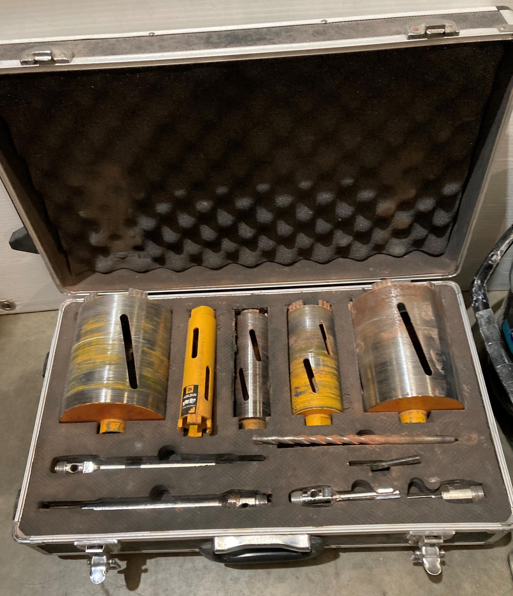 A JCB 5-piece diamond core drill set in aluminium mobile case, - Image 3 of 4