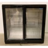 Polar G-Series model: GL003 under-counter back bar cooler with glass-fronted sliding doors (black),