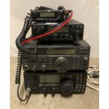4 x assorted HF and UHF FM transceivers including Yaesu-FT-840, icom ic-718, Alinco DX-70,