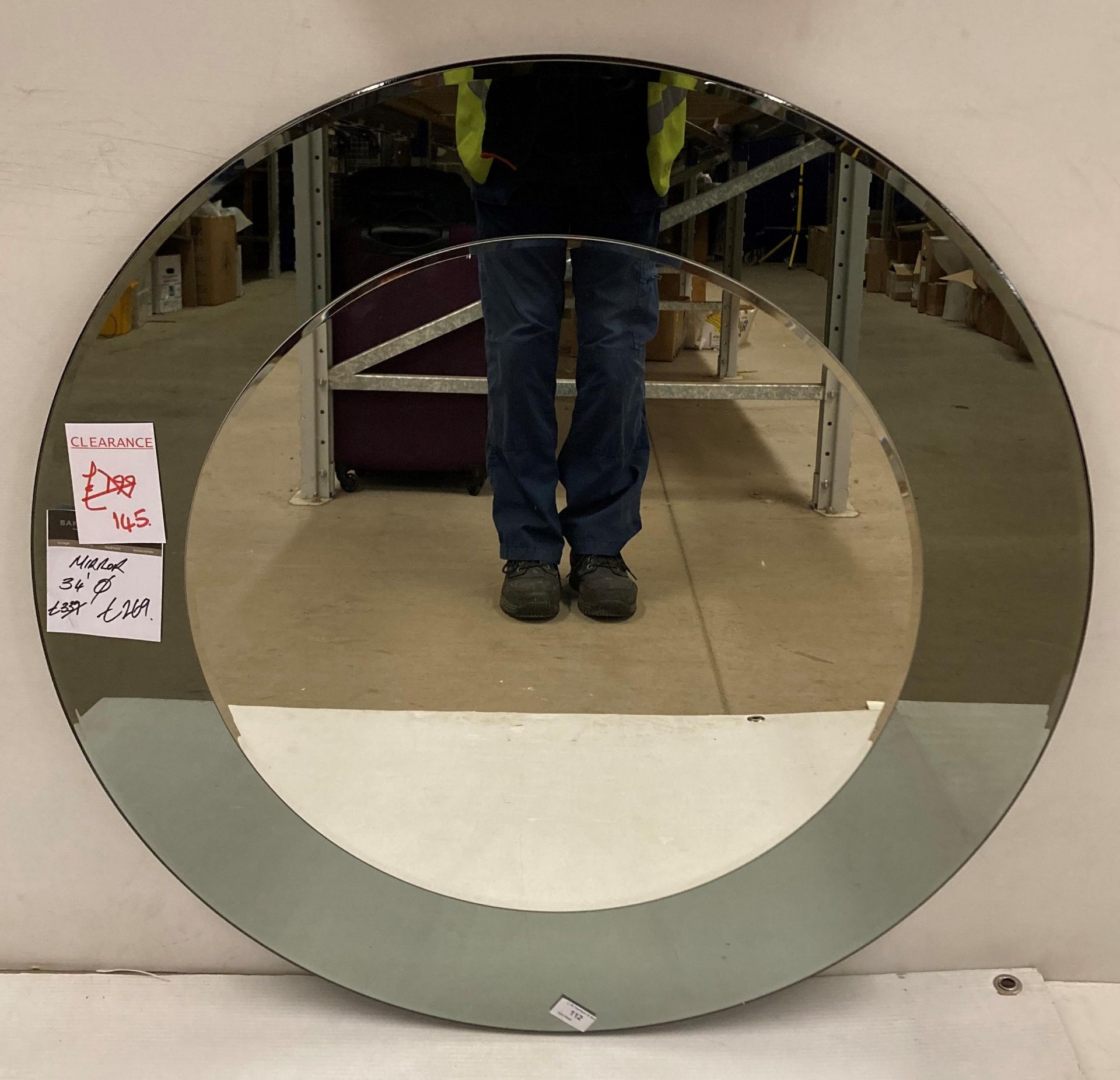 2-tone circular wall mirror (RRP: £799),