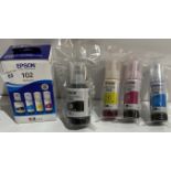 1 Epson 102 multipack 4 colours date June 2028, 2 Epson 102 black ink date June 2026,