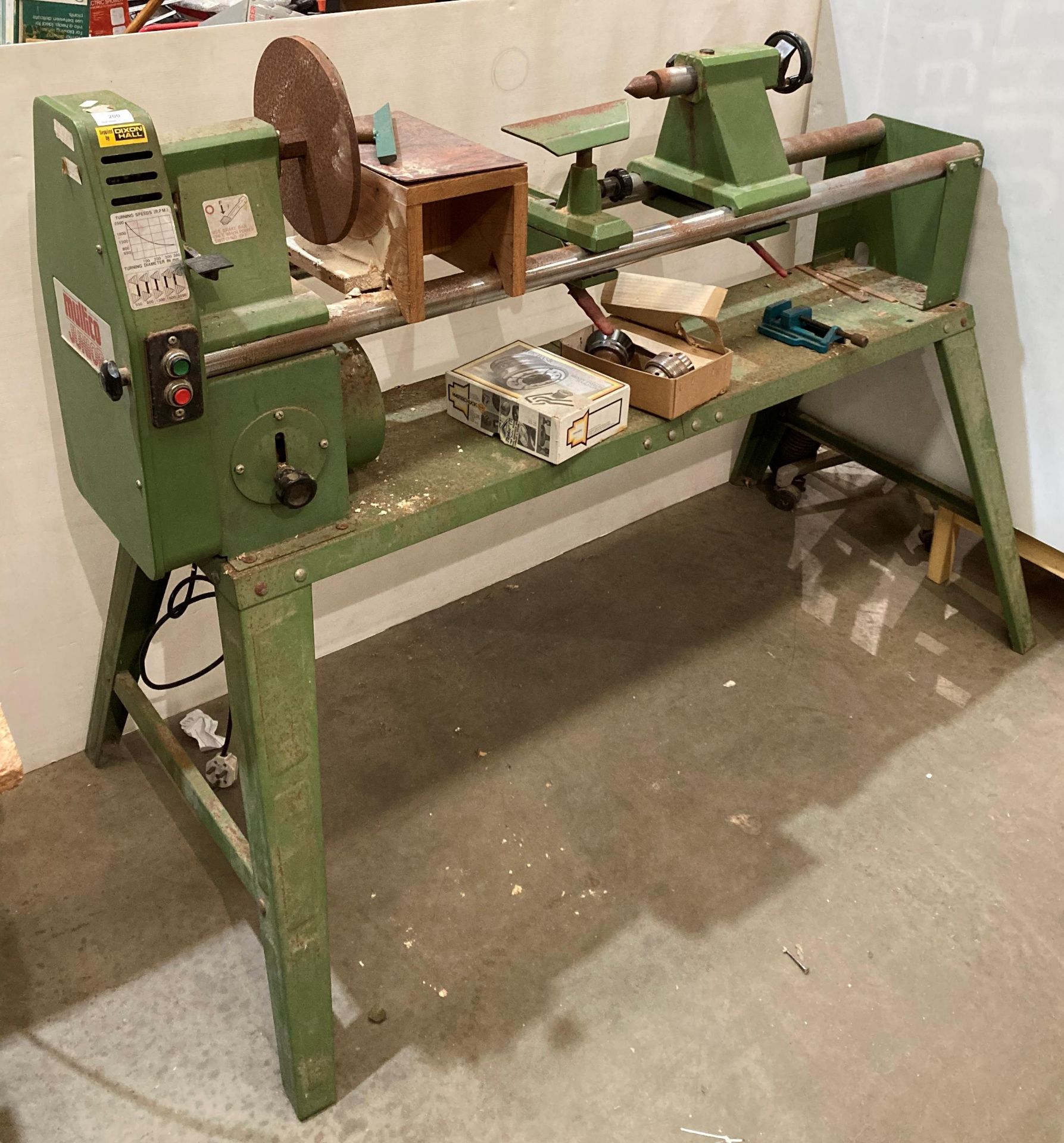Tekny Multico Junior wood turning lathe with sanding disc attachment and a Henry Taylor Masterchuck
