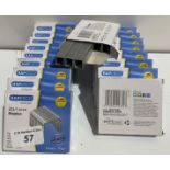 18 packs of 1000 Rapesco galvanised 923/14mm heavy duty staples