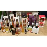 Ten various boxes Tipple & Treat drinks/chocolate gifts - Famous Grouse, Disaronno,