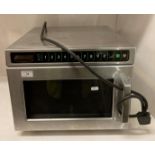 Stainless steel Menumaster commercial microwave oven (model no: DEC 14E2),