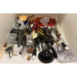 Contents to part of shelf - kitchen knives, tongs,