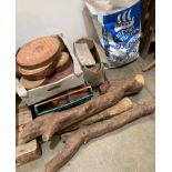 Contents to 3 x boxes - assorted wooden wood-turning blocks in assorted sizes (saleroom location: