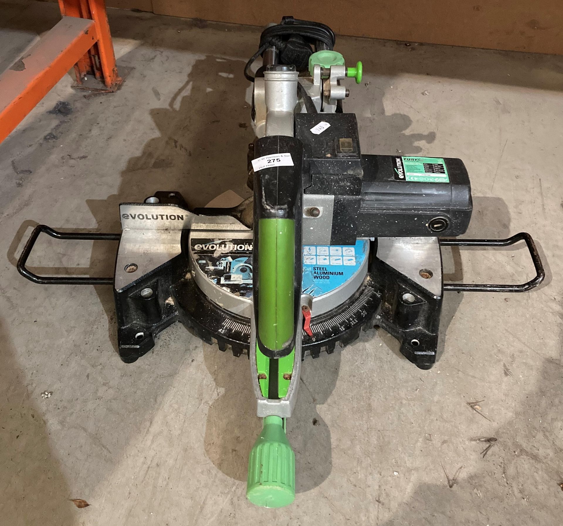 Evolution Fury 3 (240v) pull cross/chop saw (saleroom location: MA1)