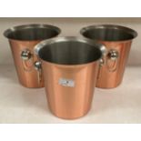 10 x bronzed metal 2-handled champagne buckets (saleroom location: P02)