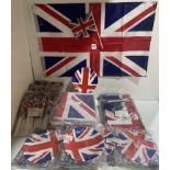 3 packs of 12 large Union Jack flags 2ftx3ft with brass eyelets,