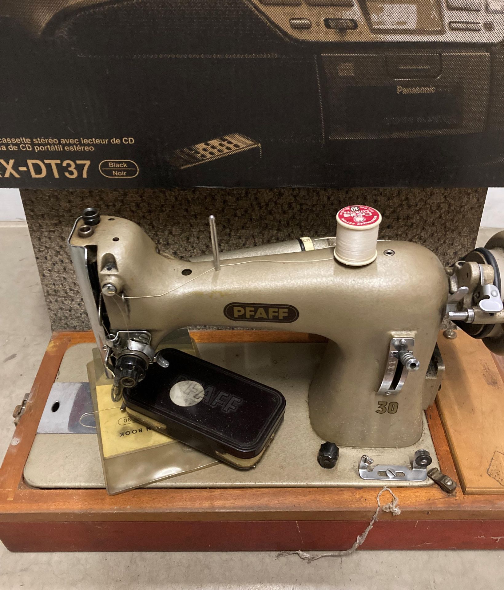 Pfaff 30 electric sewing machine in carry case and a box of assorted sewing accessories - no test, - Image 2 of 3