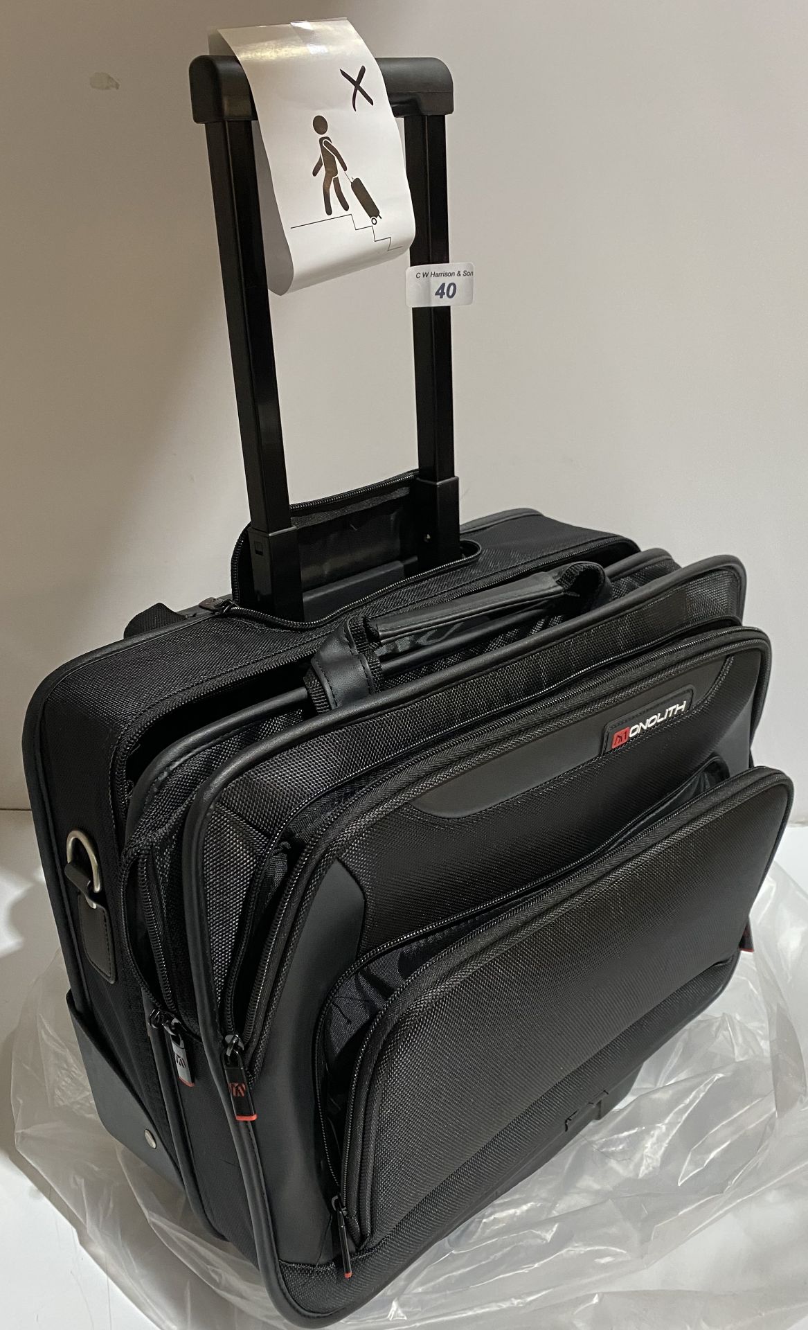 1 Monolith wheeled laptop flight bag with shoulder strap (new without tags)