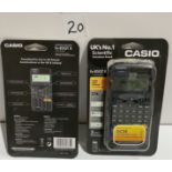 2 New Casio FX-85GTX two way power 276 functions GCSE and higher grade scientific calculators