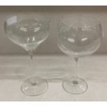 13 x Large cocktail glasses, single stemmed,