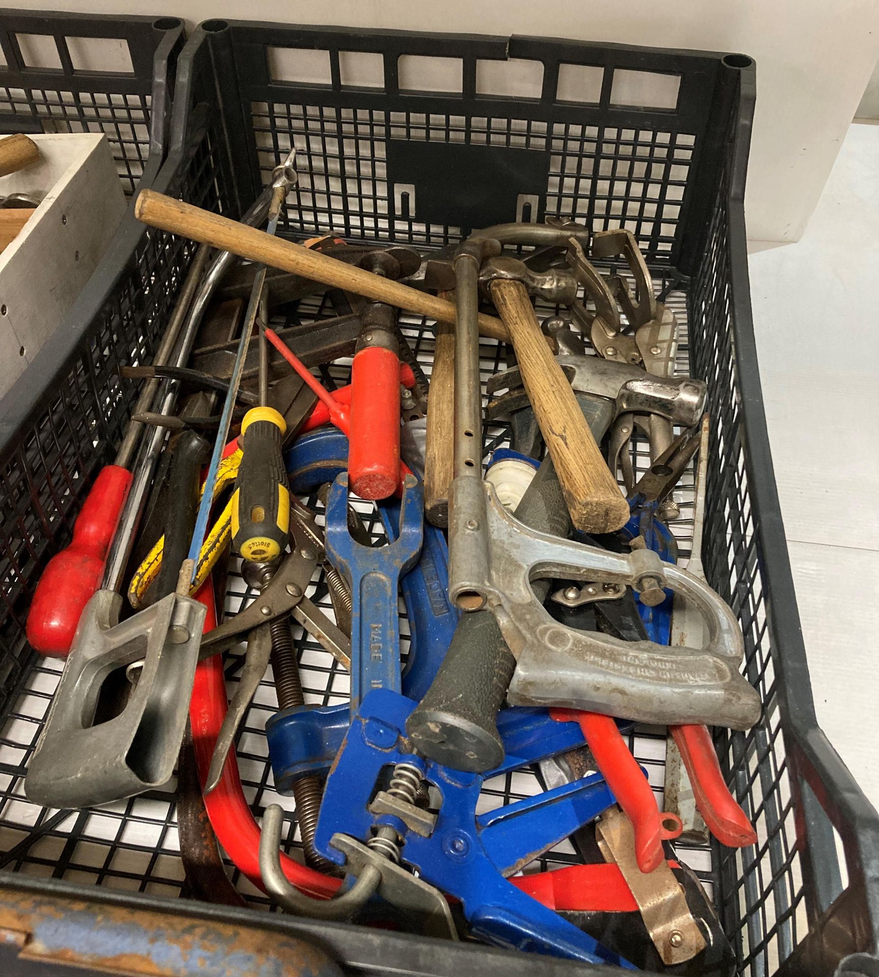 Contents to 2 x crates - assorted hand tools including wrenches, clamps, spanners, socket sets, - Image 3 of 3