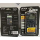 2 New Casio FX-85GTX two way power 276 functions GCSE and higher grade scientific calculators