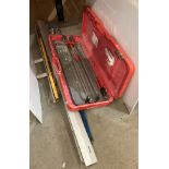 Rubi TS-70-plus tile cutter and 2 x 180cm plastering levels,