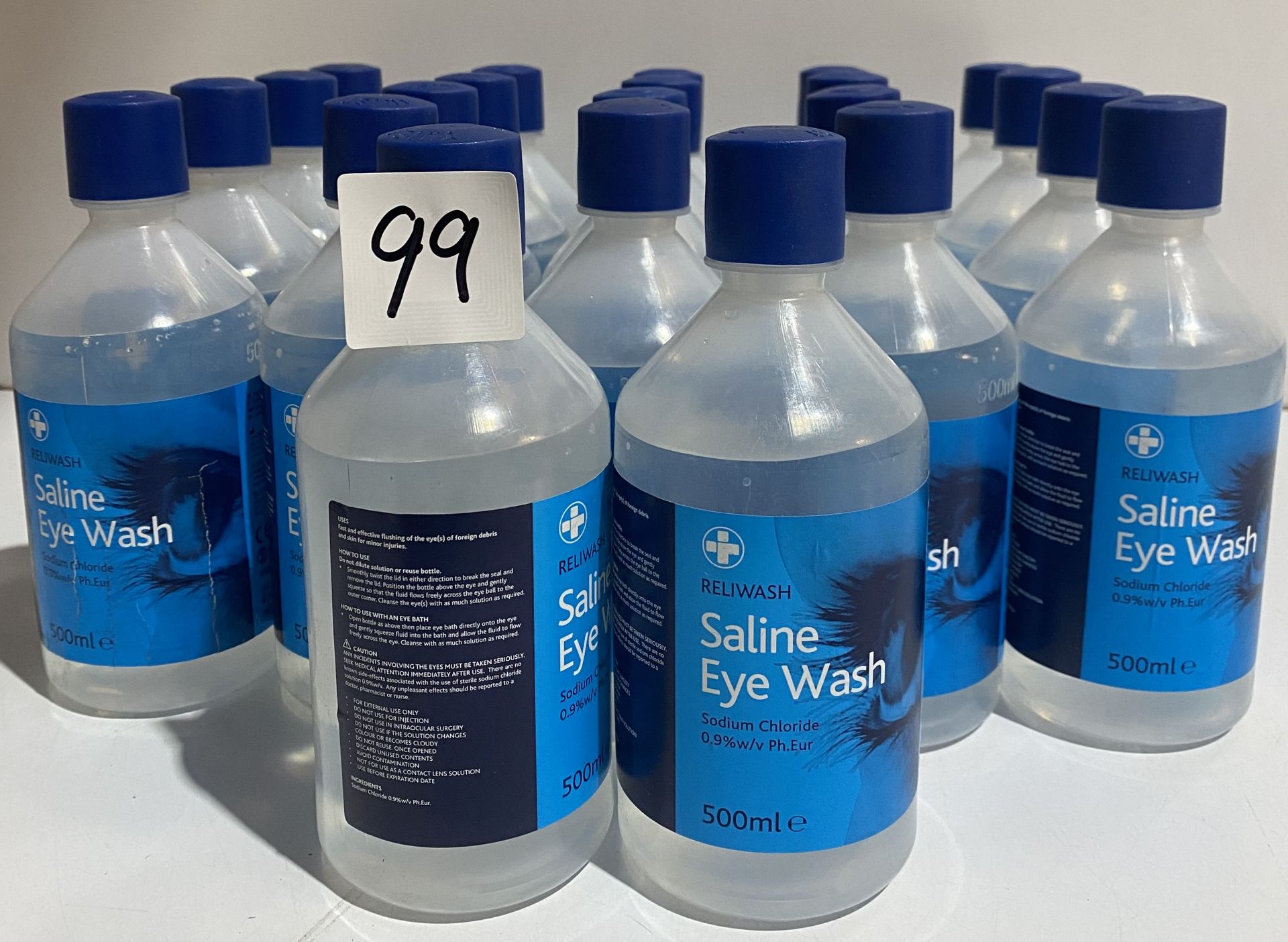 22 Reliwash saline eyewash solution 500ml exp 01-2028