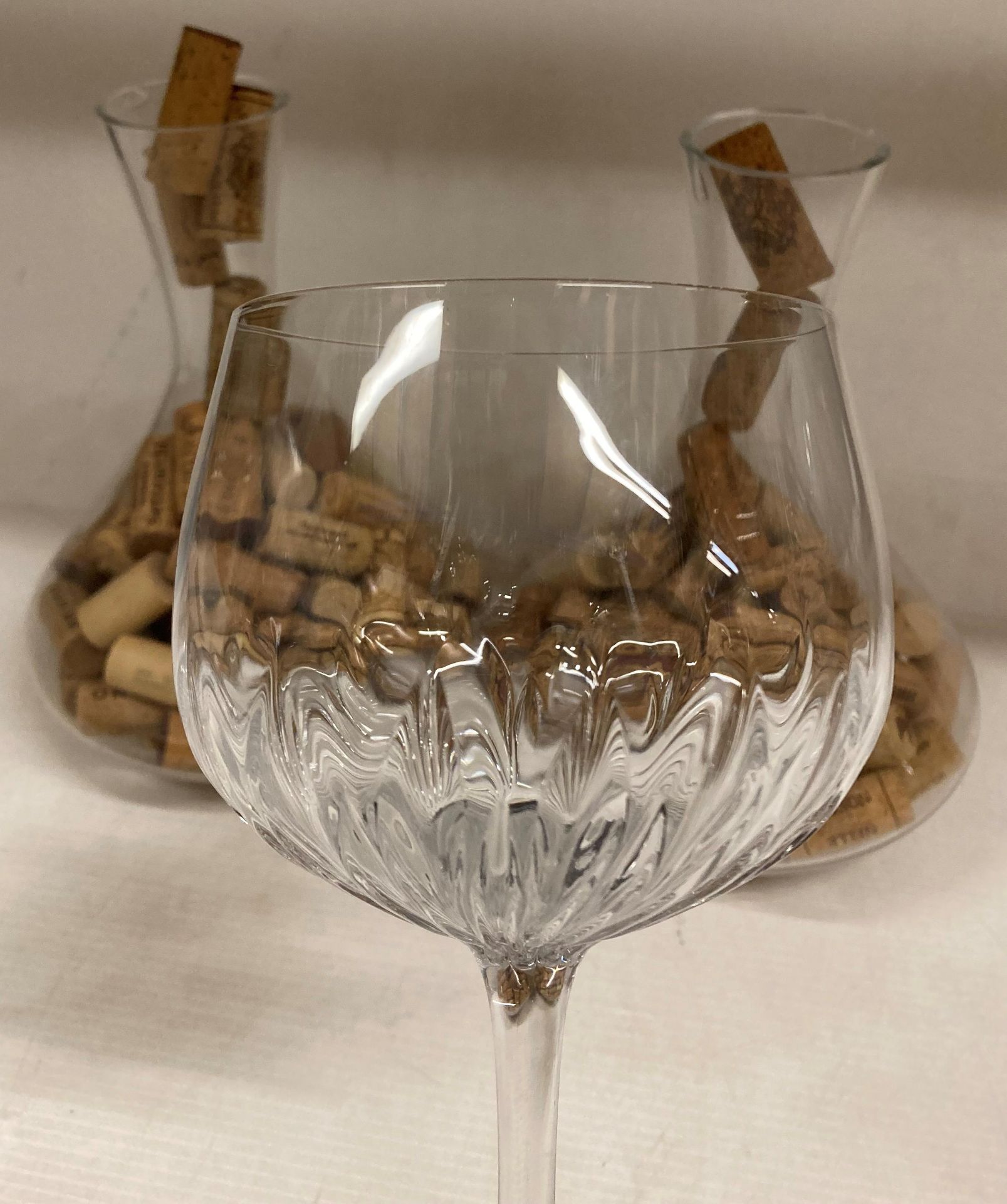 8 x Gadrooned design single stem cocktail glasses (each 20cm high), - Image 2 of 2