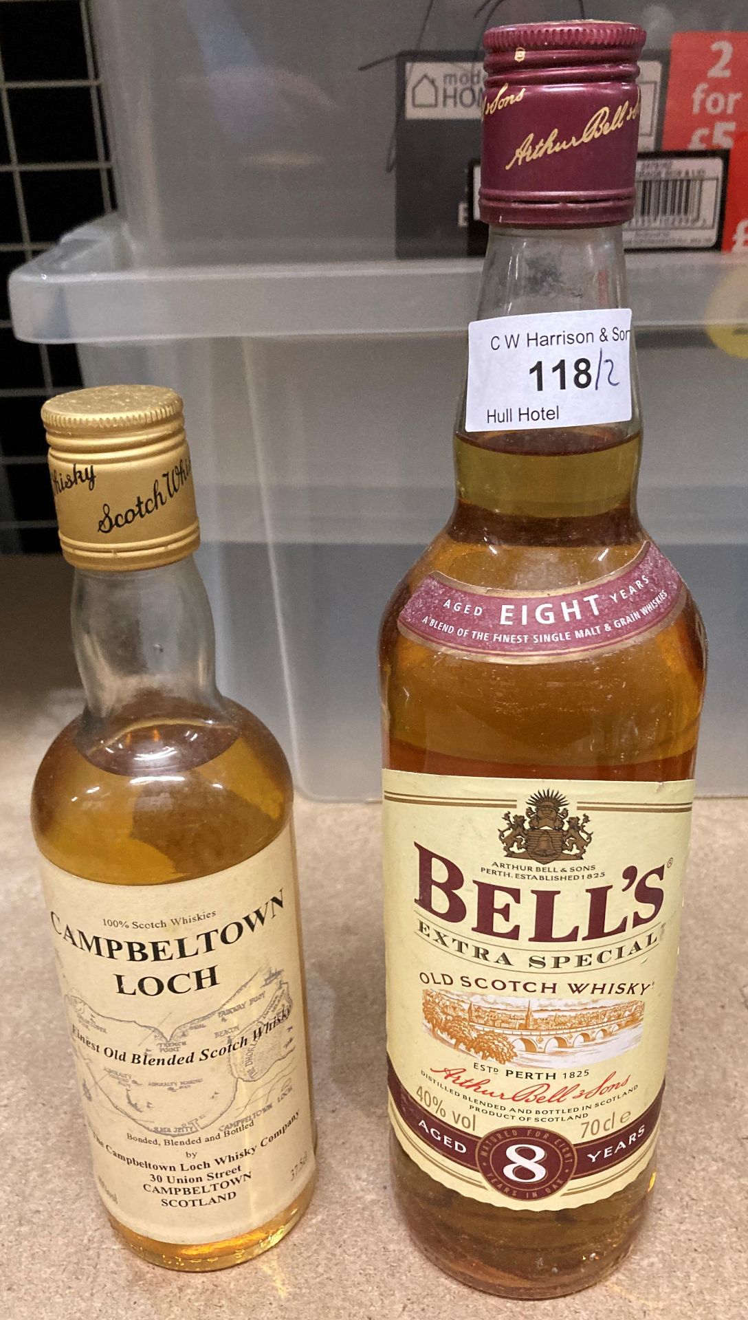 A 70cl bottle of Bell's Extra Special Old Scotch Whisky (aged 8 years - 40% vol) and a 37.