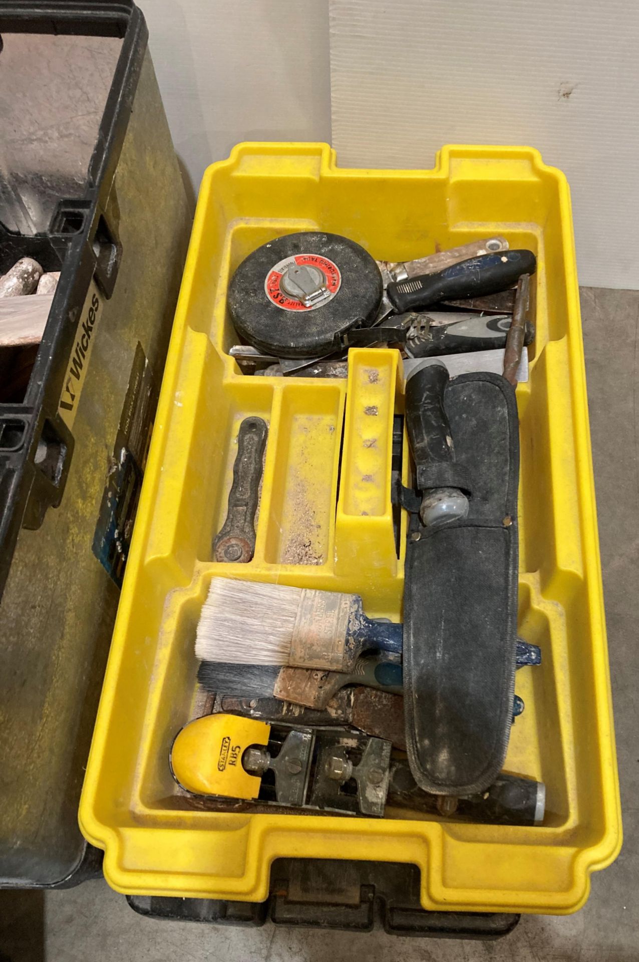 2 x Large tool boxes and contents - assorted plastering equipment (trowels, board, - Image 3 of 4