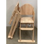 2 x Safetots beech children's safety foldable high chairs (saleroom location: QD06)