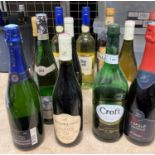 Ten various bottles of German and French white and red wine (2013/2015/2018,