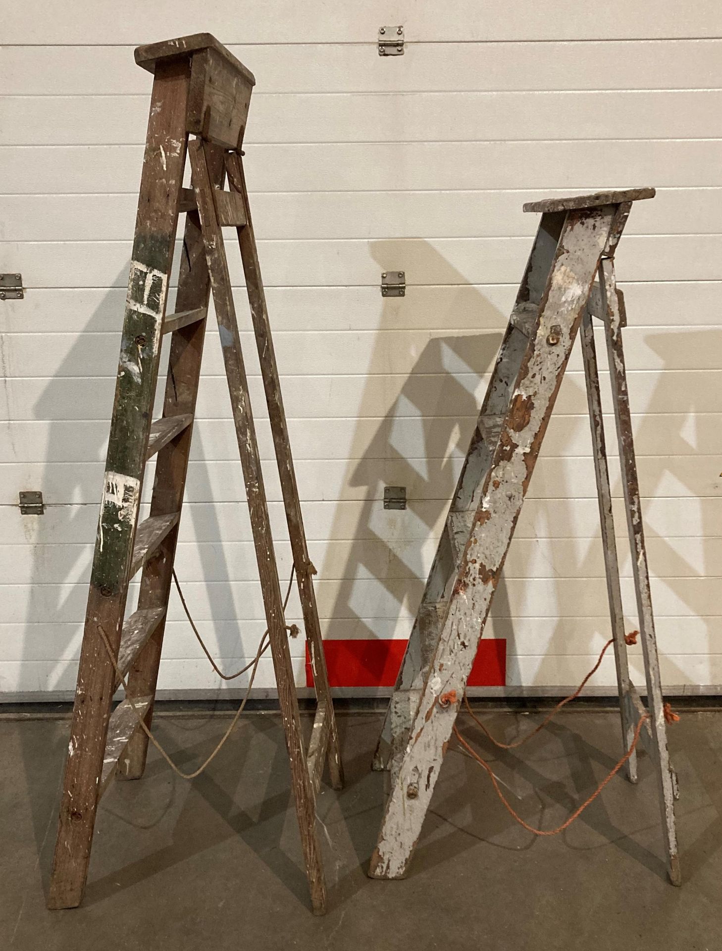 2 x Wooden step-ladders including a 5-rung and 6-rung (saleroom location: MA3) - Image 2 of 2
