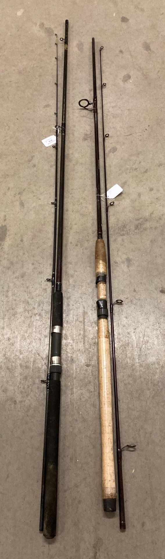Two fishing rods by DAM - Fighter CF Picker 3m carbon 2-piece and a Shimano Stradic Super Graphite