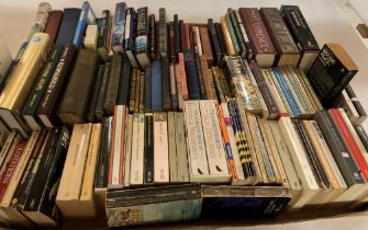 Contents to large tray - a large quantity of hard and paperback books (mainly novels),