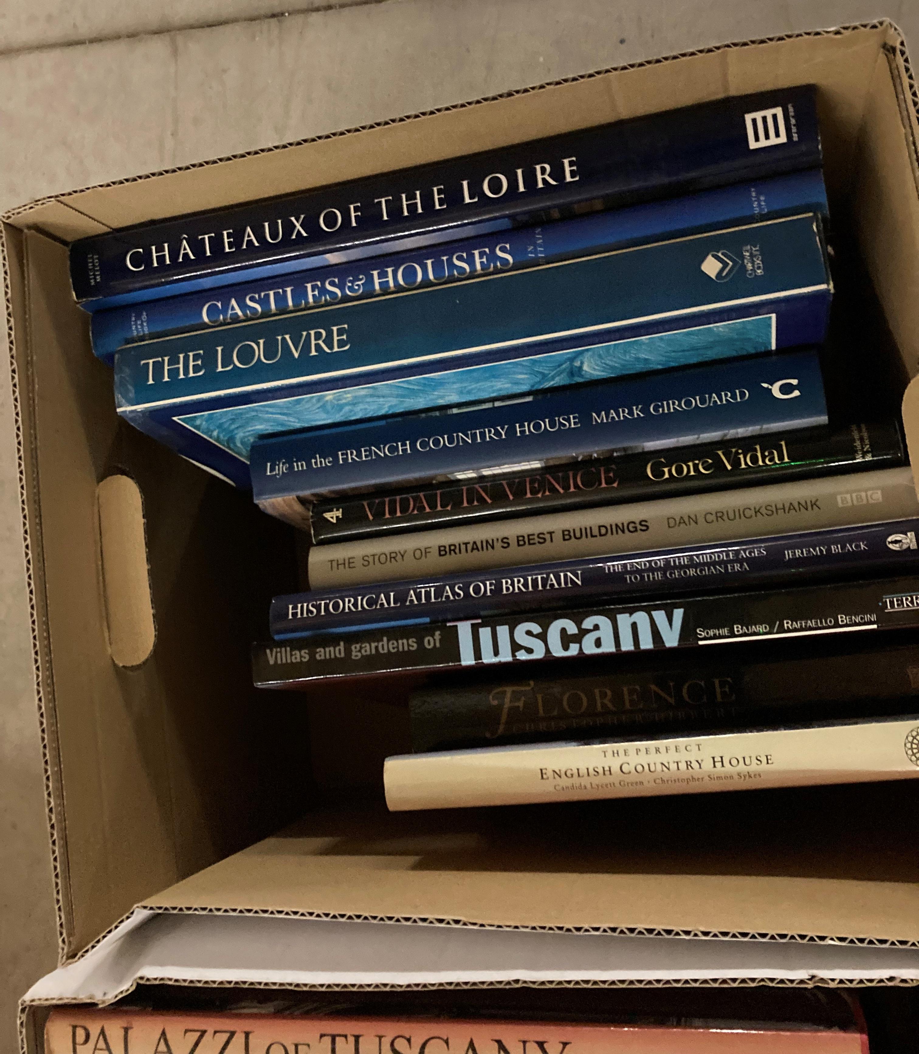 Contents to two boxes - twenty Art & Travel related books - 'Chateaux of The Loire', - Image 3 of 3