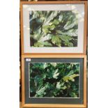 Norman Eastwood (1935-2022), two framed photo prints of leaves,