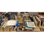 Contents to two large trays - assorted fiction and non-fiction books including several relating to