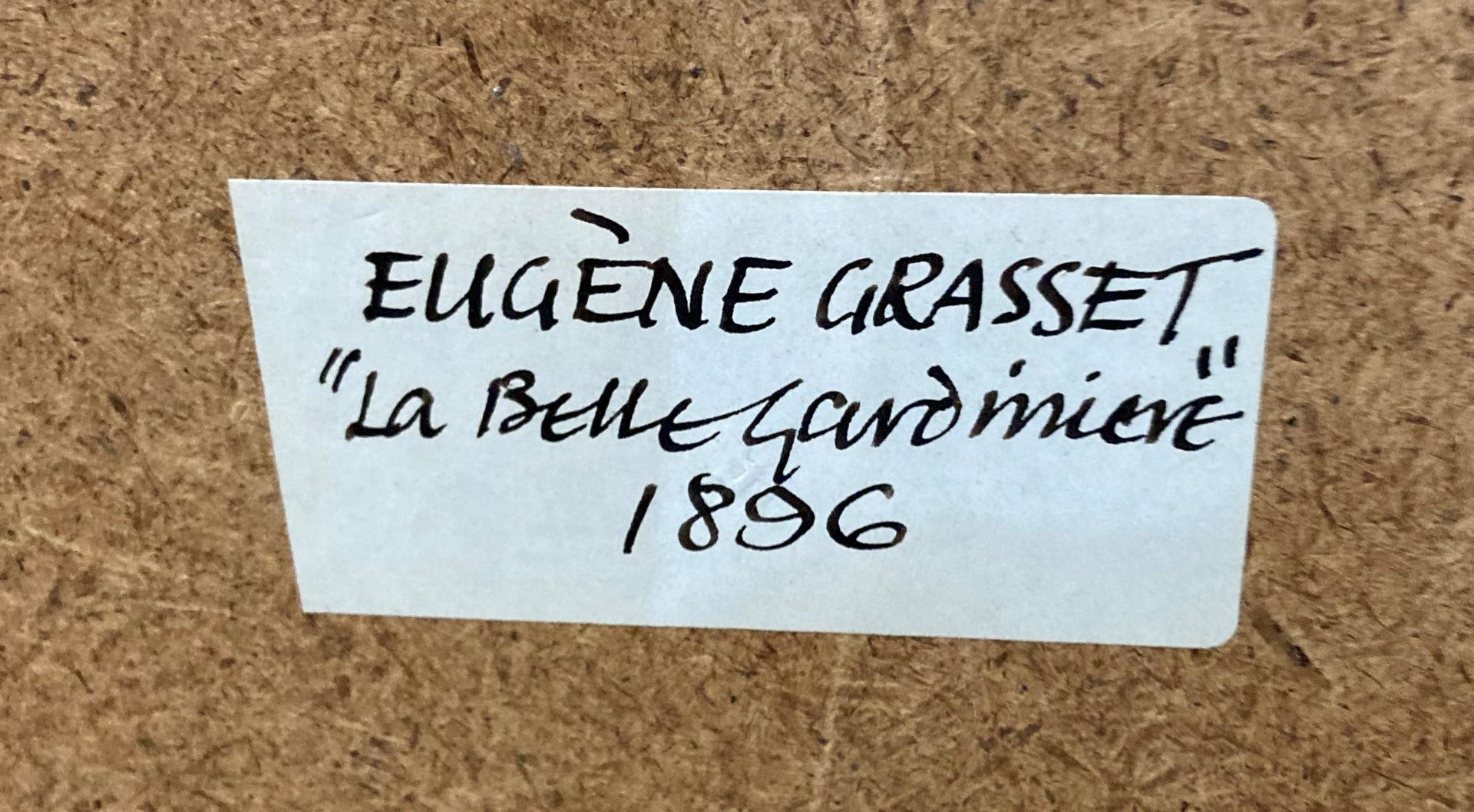 A white framed wood calendar display based on Eugène Grasset's 'La Belle Gardiniere 1896', - Image 2 of 2
