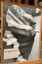 Framed black and white poster print 'Paquin - 60 Ans de haute-couture 1891-1956' (Saleroom