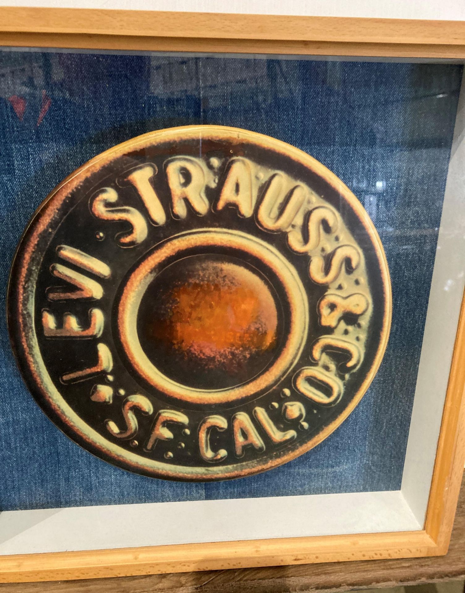 Framed Levi Strauss advertising display, - Image 2 of 2