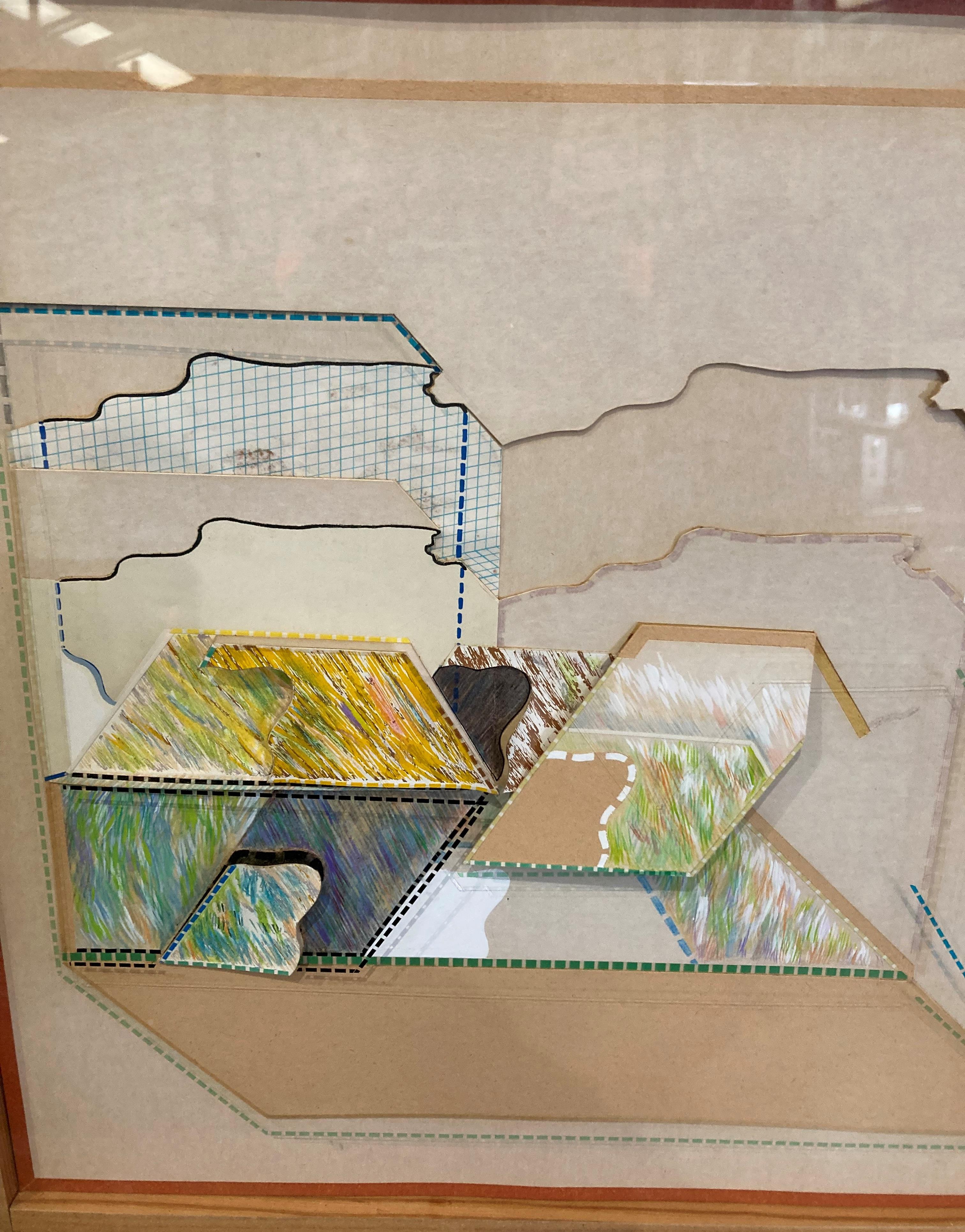 † Neville Smith, framed 3D pictures 'Related Pieces II', from the Landscape Series 1973/74, - Image 2 of 3