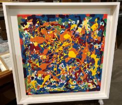 Abstract oil on board, unsigned,