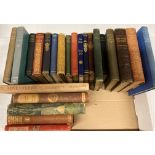 Contents to lid - twenty-three classic novels and books including Scott's Poetical Works,