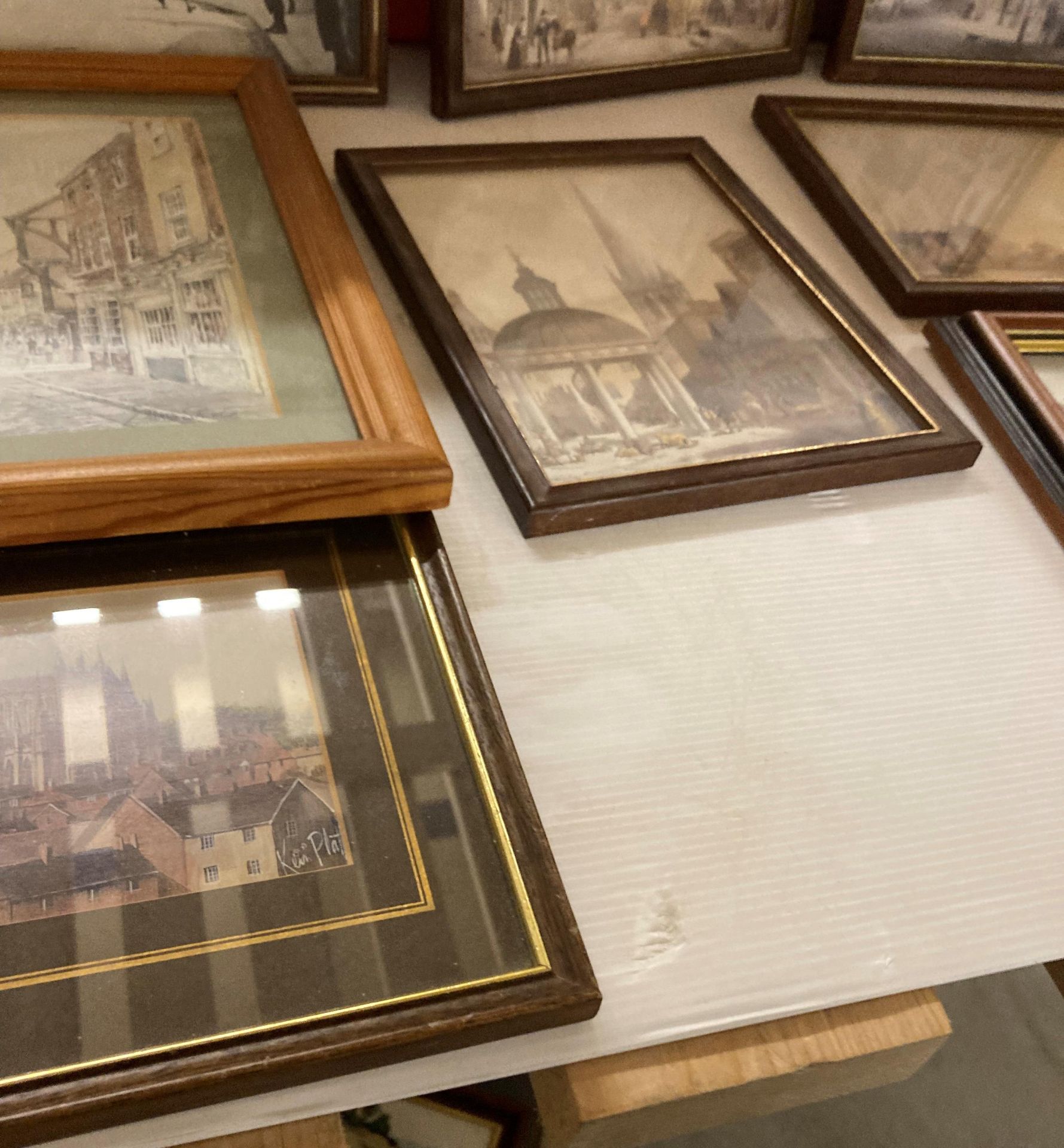 Nine small framed pictures and prints of Wakefield and York scenes (Saleroom location: G08) - Image 4 of 5