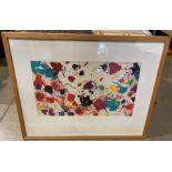 Sam Francis (American, 1923-1994), a framed abstract print in the Tachisme style,