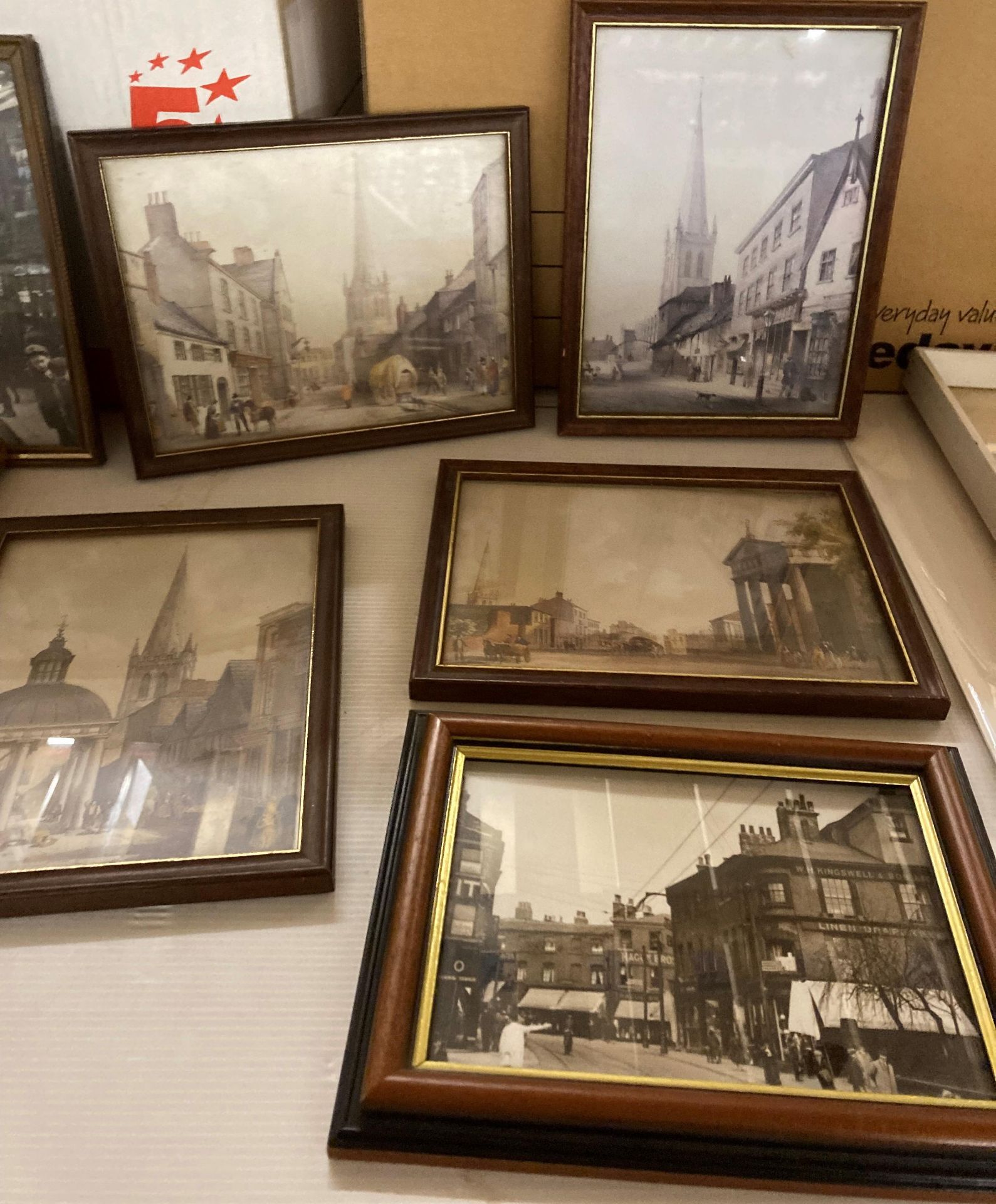 Nine small framed pictures and prints of Wakefield and York scenes (Saleroom location: G08) - Image 2 of 5