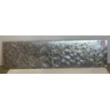 A Lithium Alchemy silver mural panel,