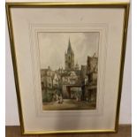 † Cyril Hardy framed print 'Street Scene in The Middle Ages' 28cm x 19cm (Saleroom location: