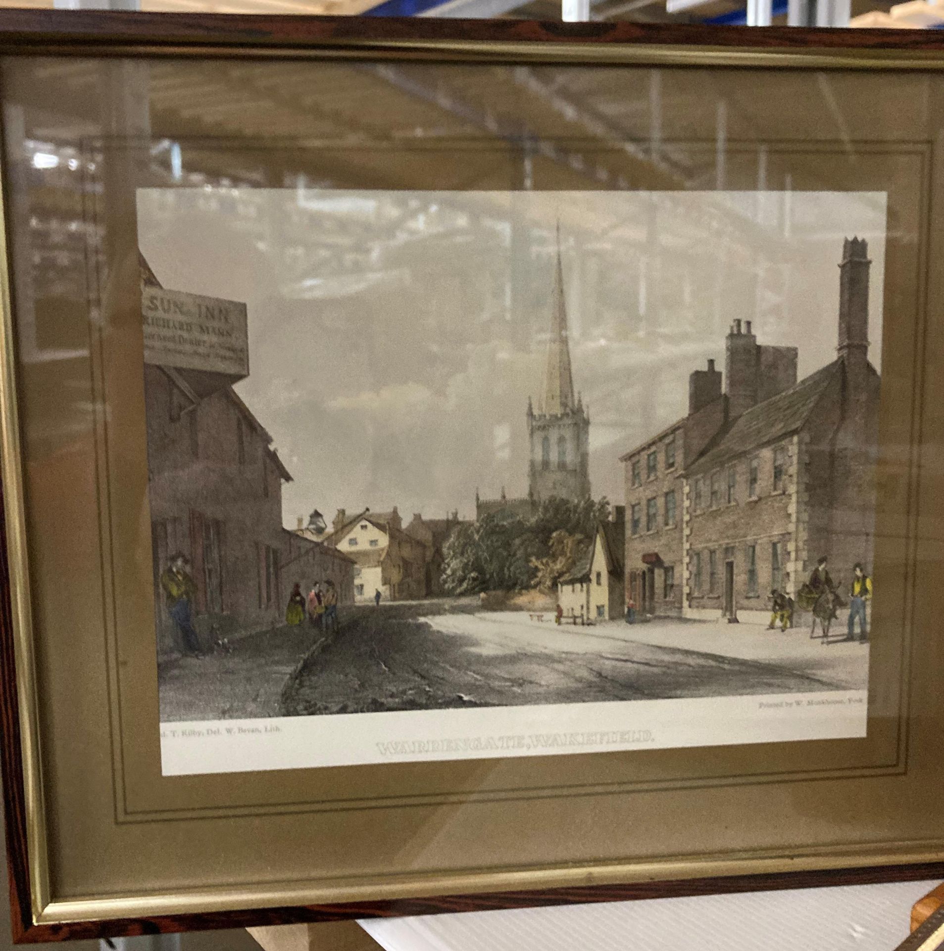 Nine small framed pictures and prints of Wakefield and York scenes (Saleroom location: G08) - Image 5 of 5
